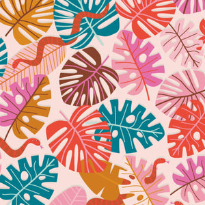 Tropical Leaves - Dandelion Jungle - Dashwood Studio Cotton Fabric ✂️