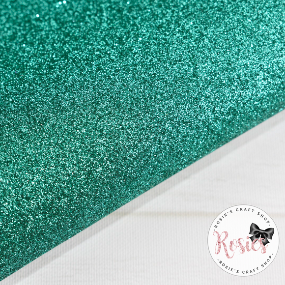 Emerald Premium Fine Glitter Topped Wool Felt - Rosie's Craft Shop Ltd