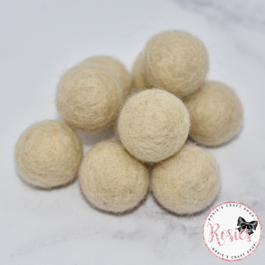 Linen 100% Wool Felt Ball