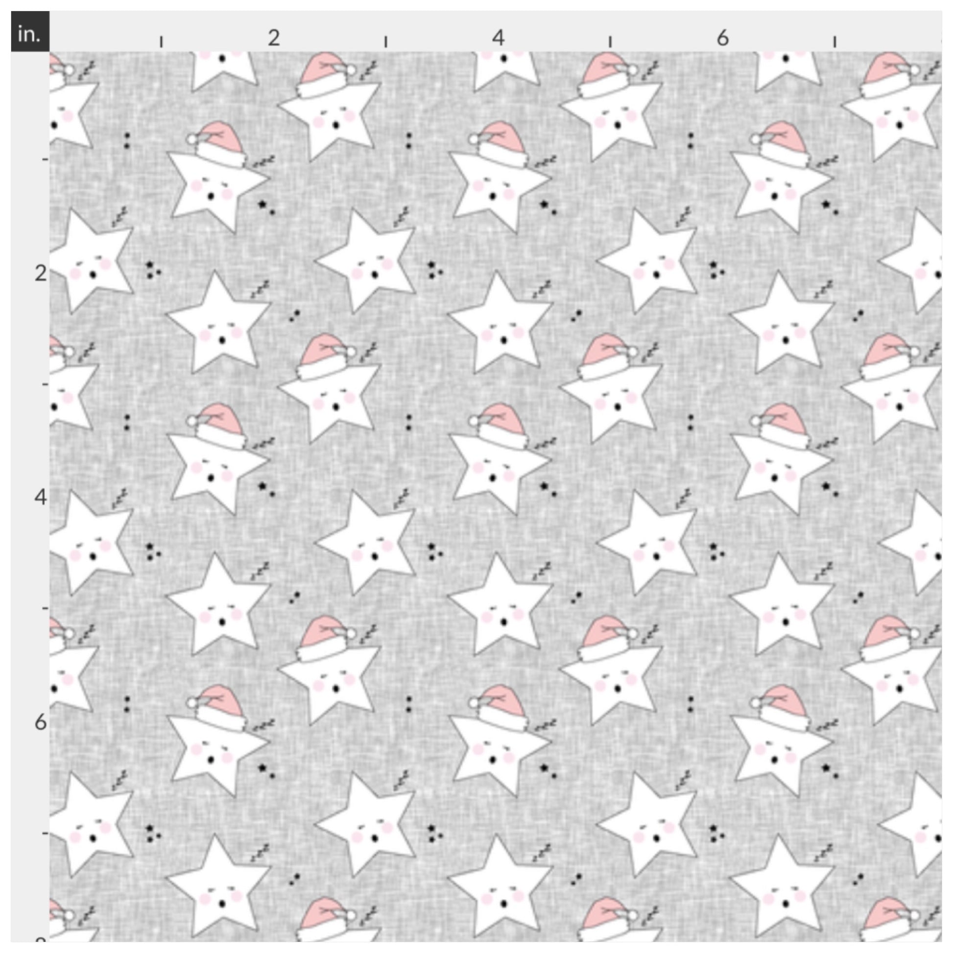 Sleeping Stars on Grey Artisan Fabric Felt - Rosie's Craft Shop Ltd