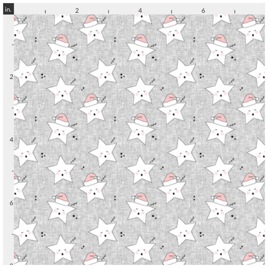 Sleeping Stars on Grey Artisan Fabric Felt - Rosie's Craft Shop Ltd