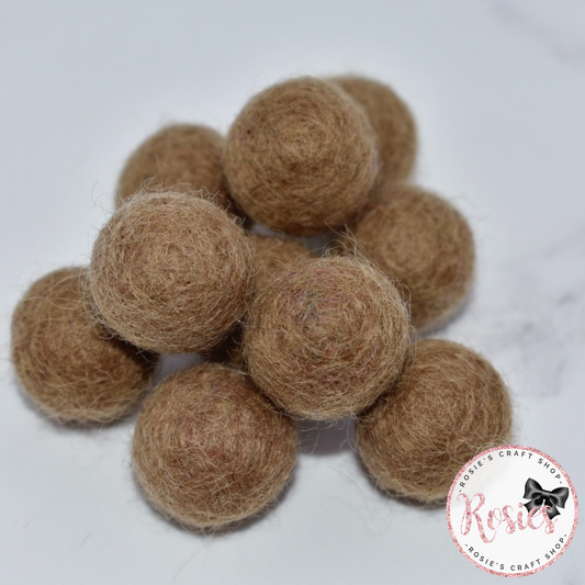 Cobblestone 100% Wool Felt Ball