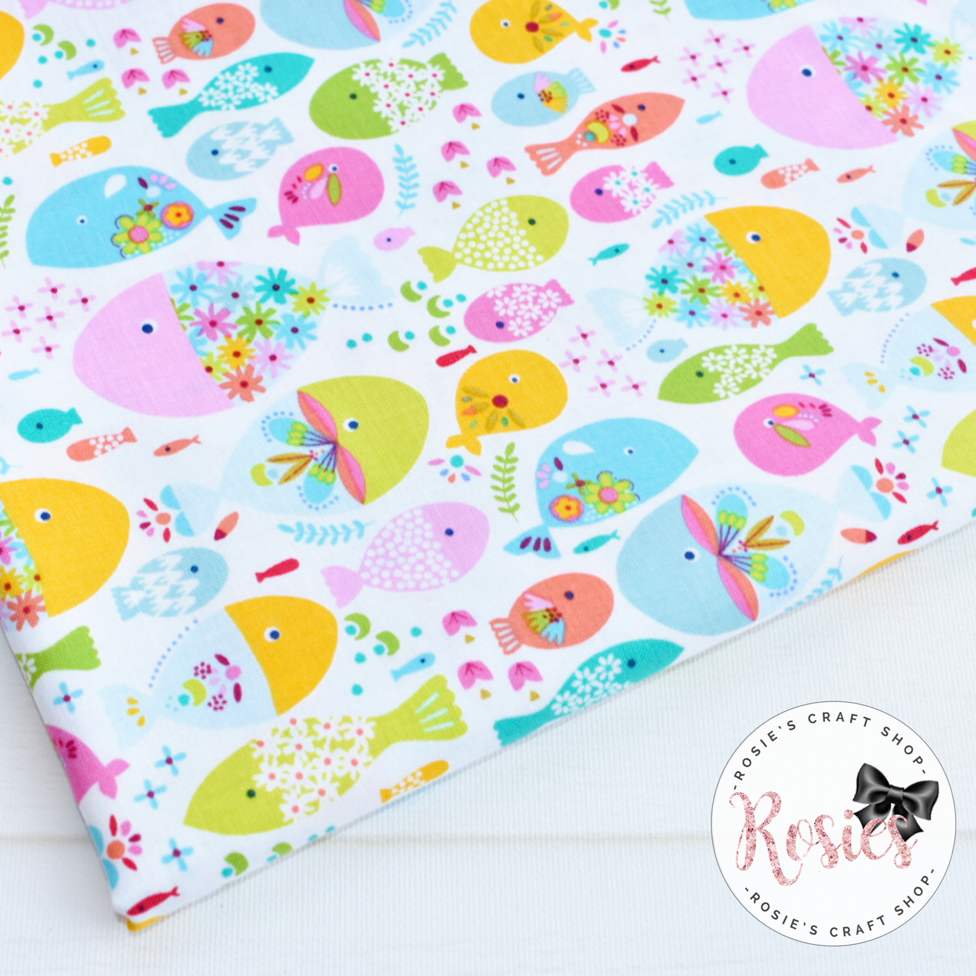 Swimming With The Fishes Designer Fabric Felt - Rosie's Craft Shop Ltd