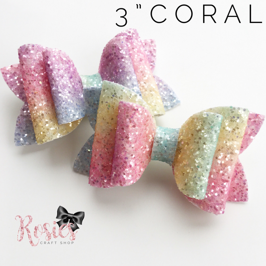 3" Coral Bow Plastic Template 7cm - Rosie's Craft Shop Ltd