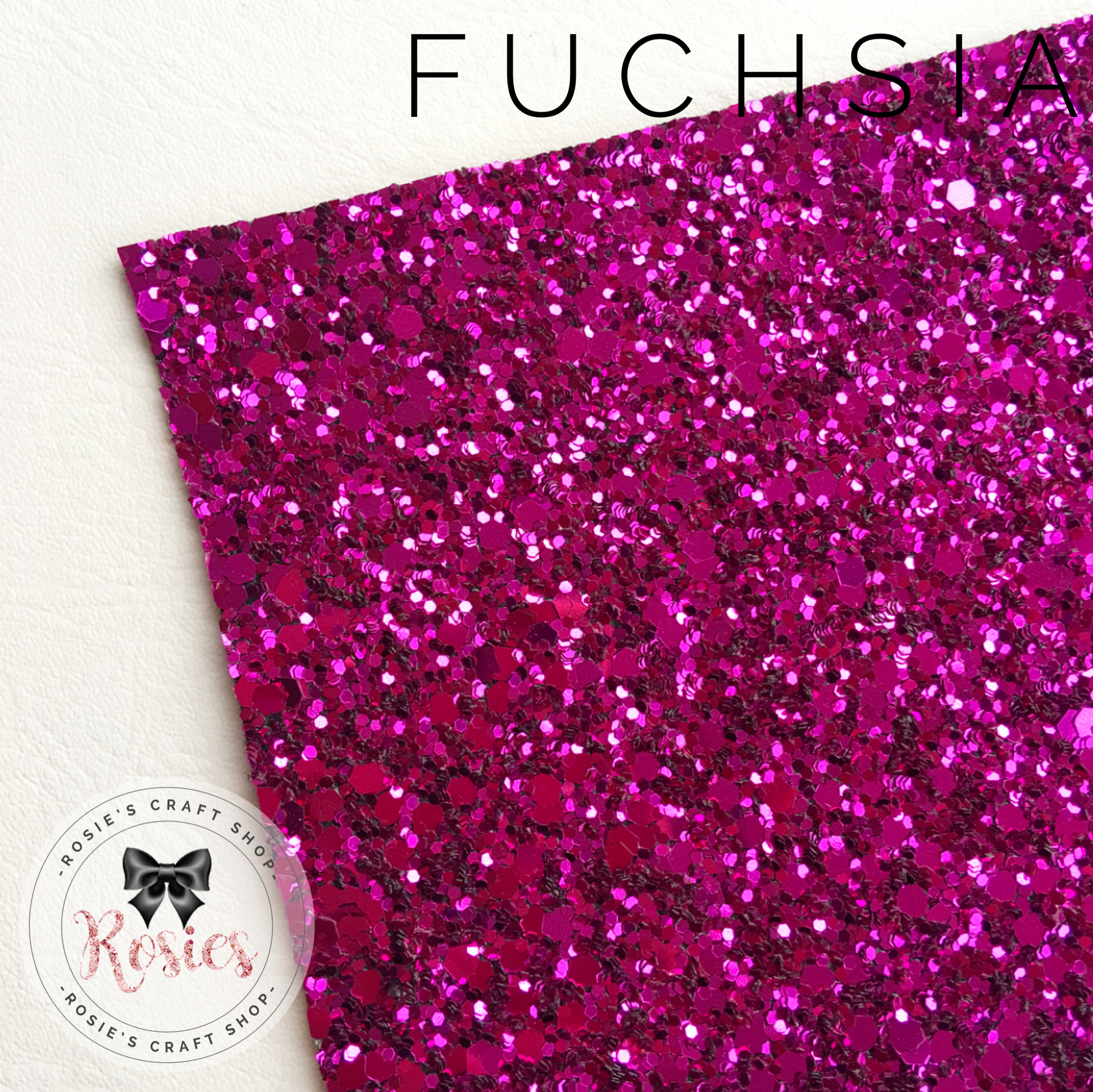Fuchsia Pink Luxury Chunky Glitter Fabric - Classic Collection - Rosie's Craft Shop Ltd