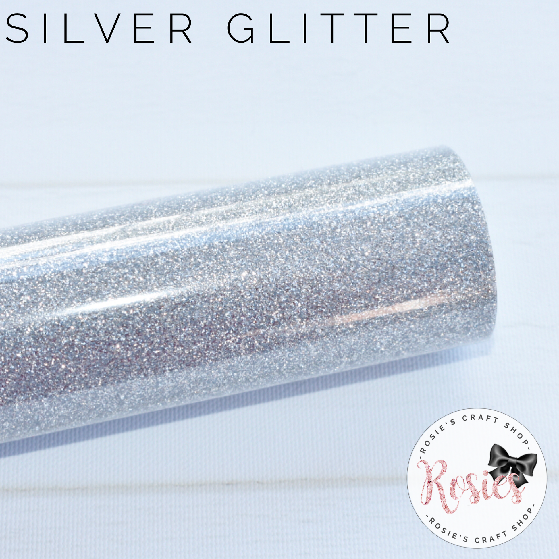 Silver Glitter Iron On Vinyl HTV - Rosie's Craft Shop Ltd