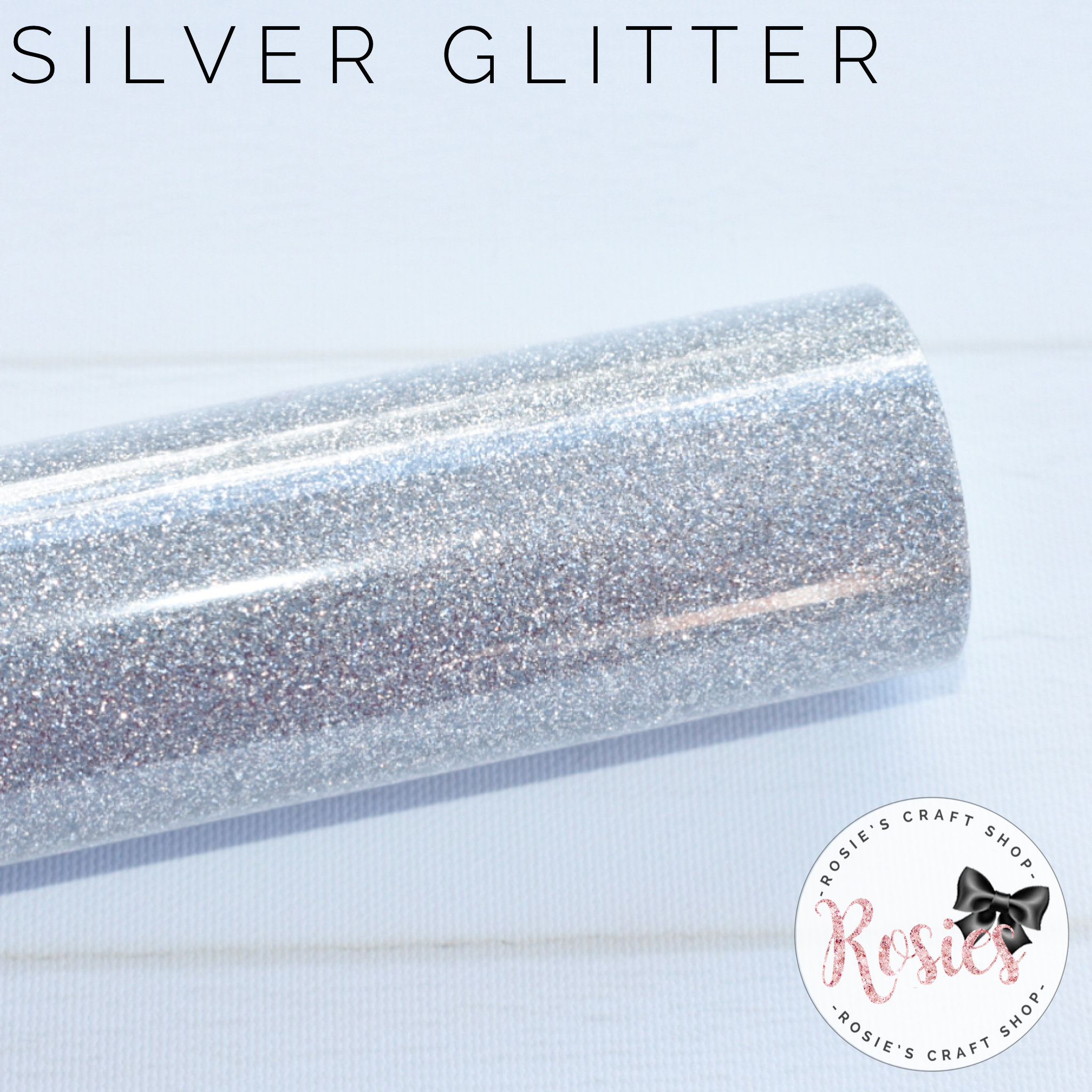 Siser Glitter HTV 20 x 12 Sheet - Iron on Heat Transfer Vinyl (Silver)