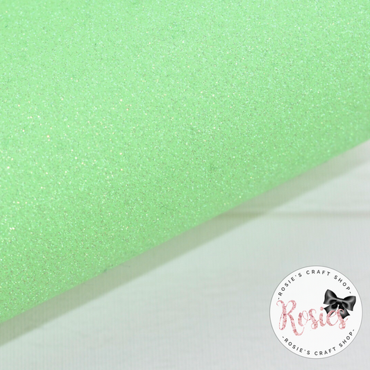 Neon Green Iridescent Premium Fine Glitter Topped Wool Felt - Rosie's Craft Shop Ltd