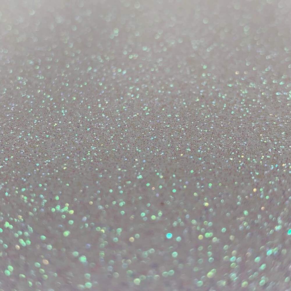 Holo White Premium Fine Glitter Topped Wool Felt