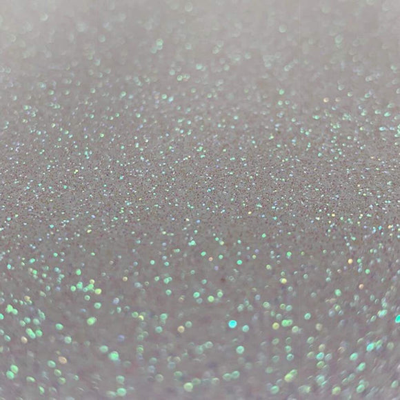 Holo White Premium Fine Glitter Topped Wool Felt