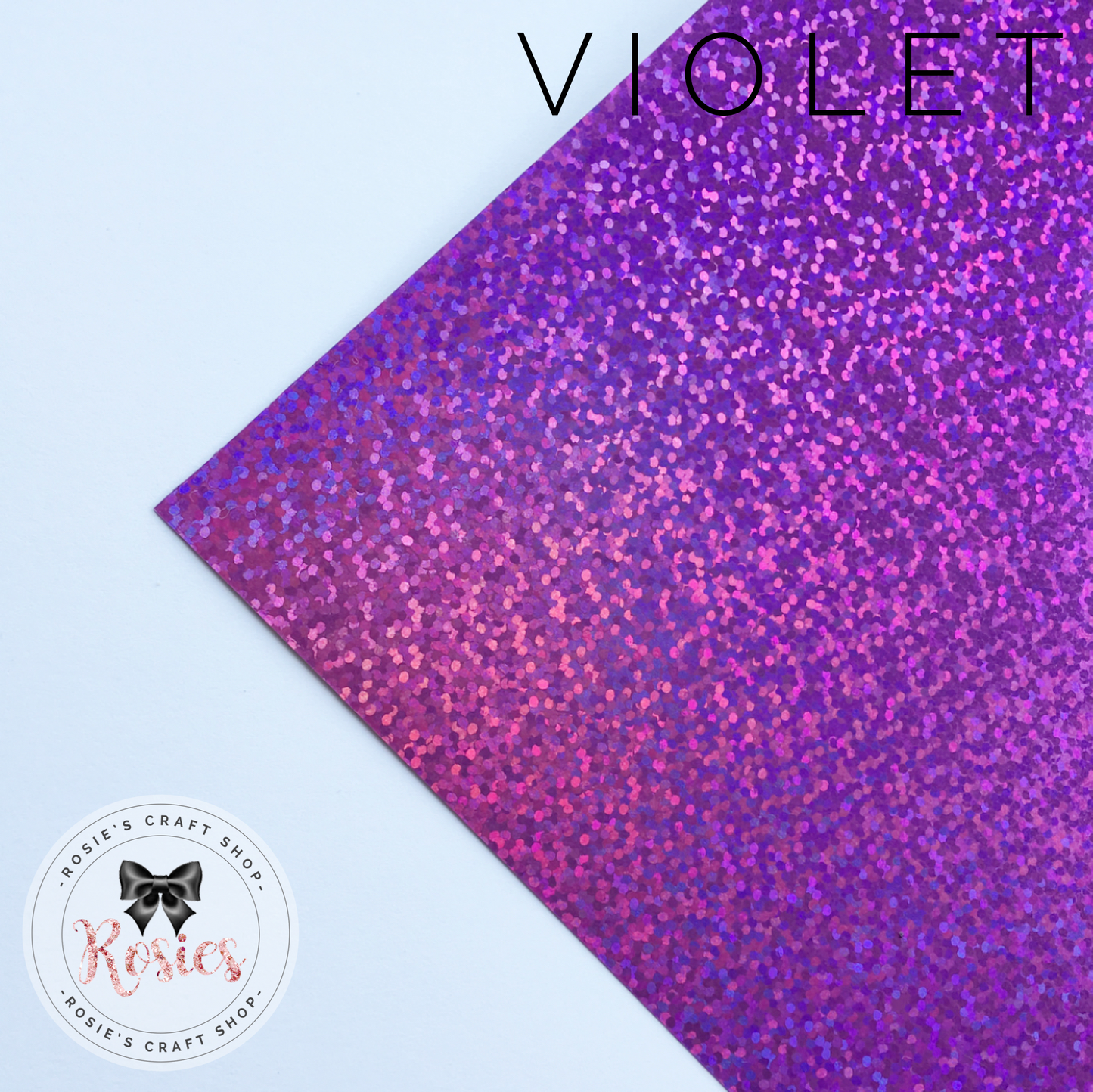 Violet Holographic Sparkle Iron On Vinyl HTV - Rosie's Craft Shop Ltd
