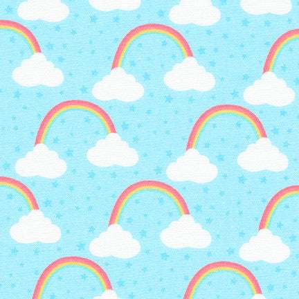 Blue Cloud - Chasing Rainbows - Robert Kaufman Cotton Fabric ✂️ £13 pm