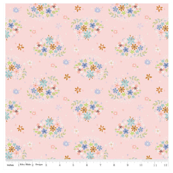 Neverland Star Flower in Pink By Riley Blake - 100% Cotton Fabric - Rosie's Craft Shop Ltd