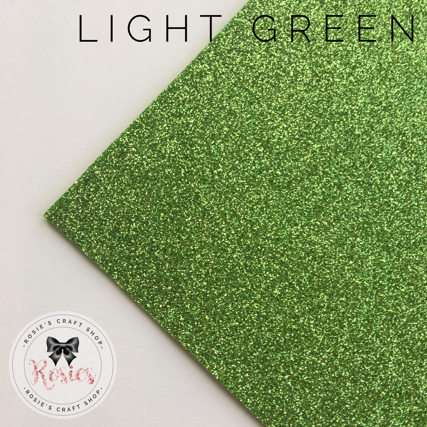 Light Green Glitter Iron On Vinyl HTV - Rosie's Craft Shop Ltd