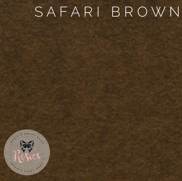 Safari Brown Wool Blend Felt - Rosie's Craft Shop Ltd