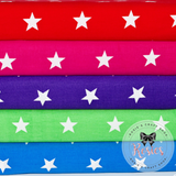 Chunky Stars 100% Cotton Poplin Fabric - Rosie's Craft Shop Ltd