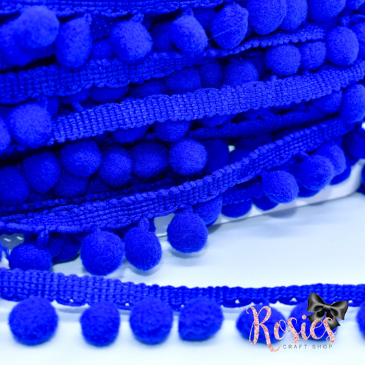 20mm Royal Blue Pom Pom Trim ✂️