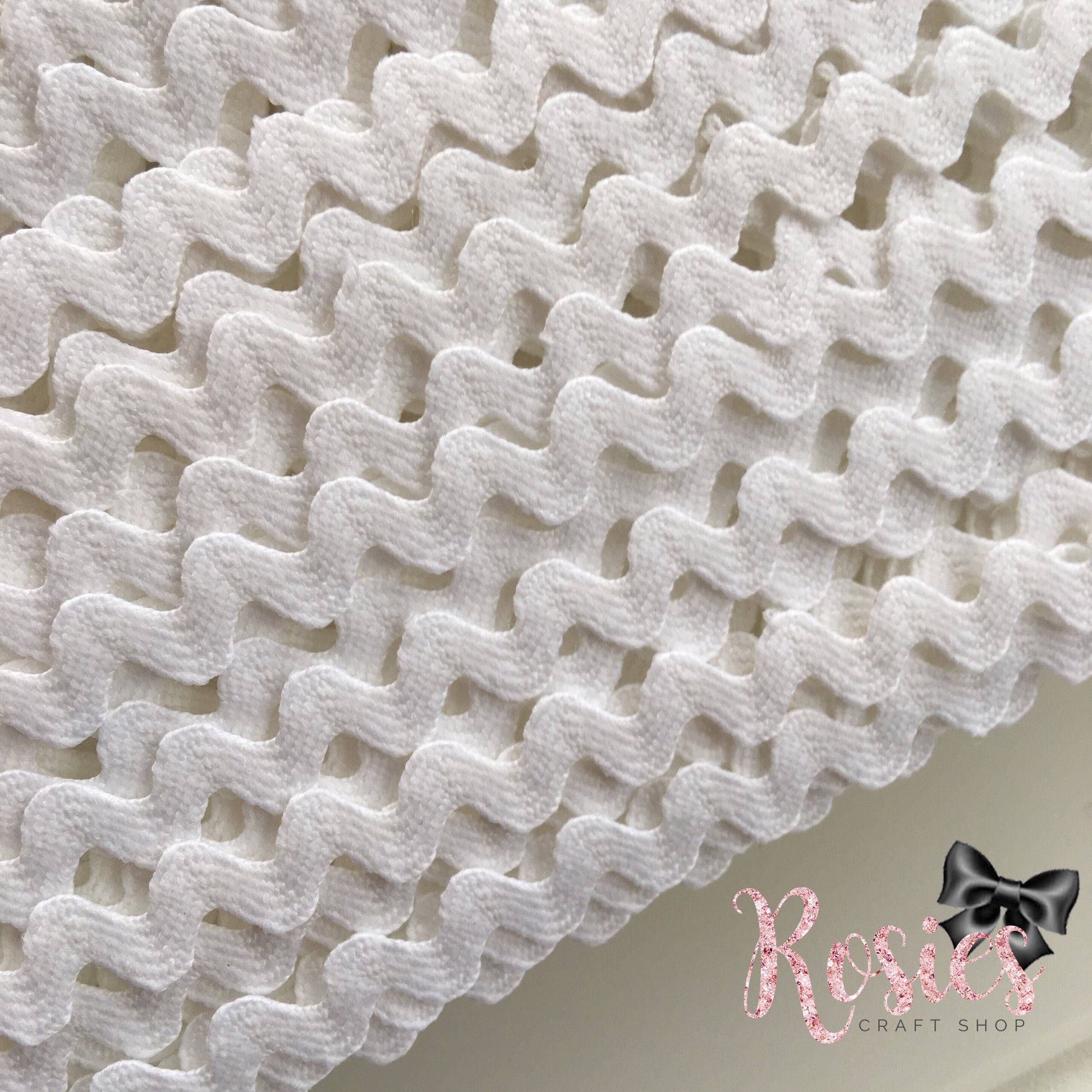 White 8mm Ric Rac Trim - Rosie's Craft Shop Ltd