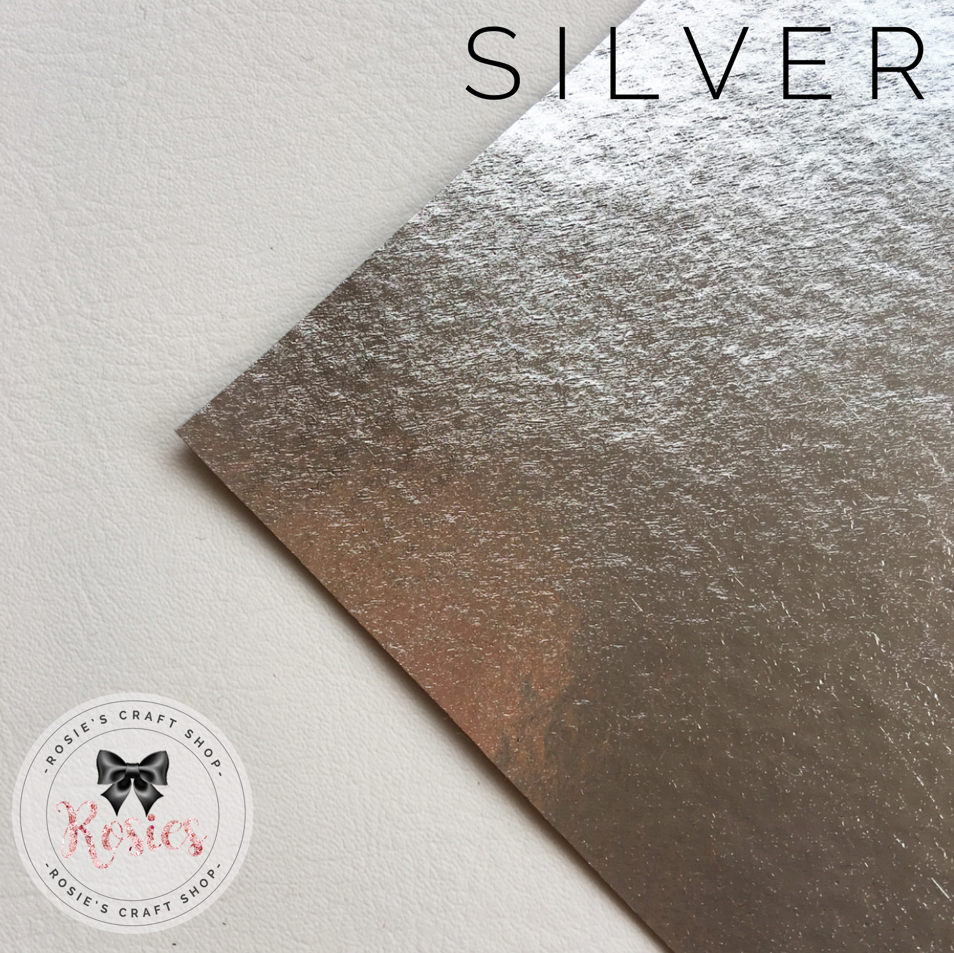 Silver Brushed Metallic Stretch Iron On Vinyl HTV - Rosie's Craft Shop Ltd