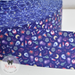 Purple Skulls & Coffins Halloween Printed Grosgrain Ribbon - Rosie's Craft Shop Ltd