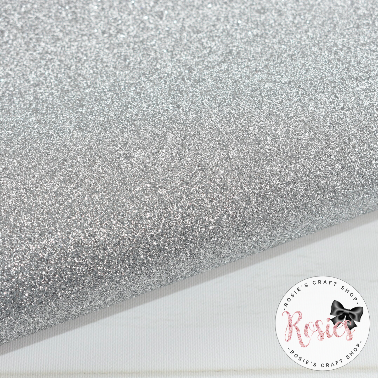 Silver Premium Fine Glitter Topped Wool Felt - Rosie's Craft Shop Ltd