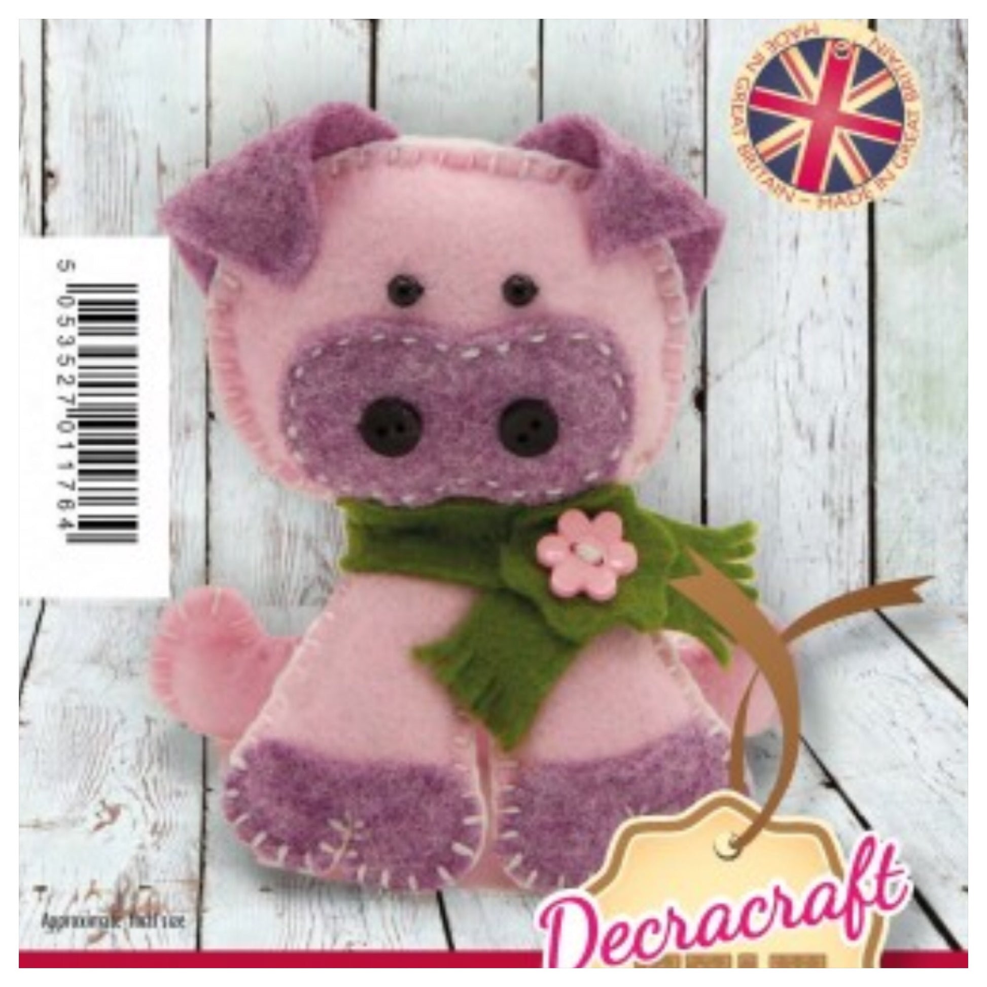 Peggy Pig Felt Kit - Make Your Own! - Rosie's Craft Shop Ltd