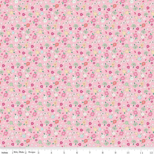Pink Pretty Floral - Moments - Riley Blake Cotton Fabric ✂️ £9 pm *SALE*