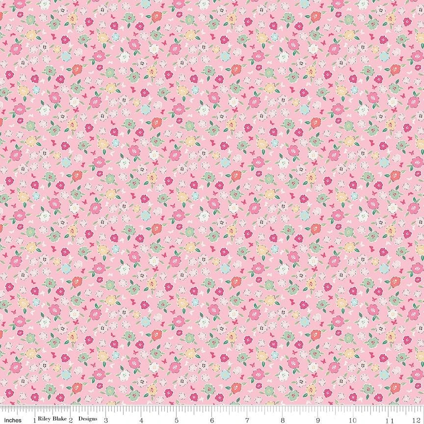 Pink Pretty Floral - Moments - Riley Blake Cotton Fabric ✂️ £9 pm *SALE*
