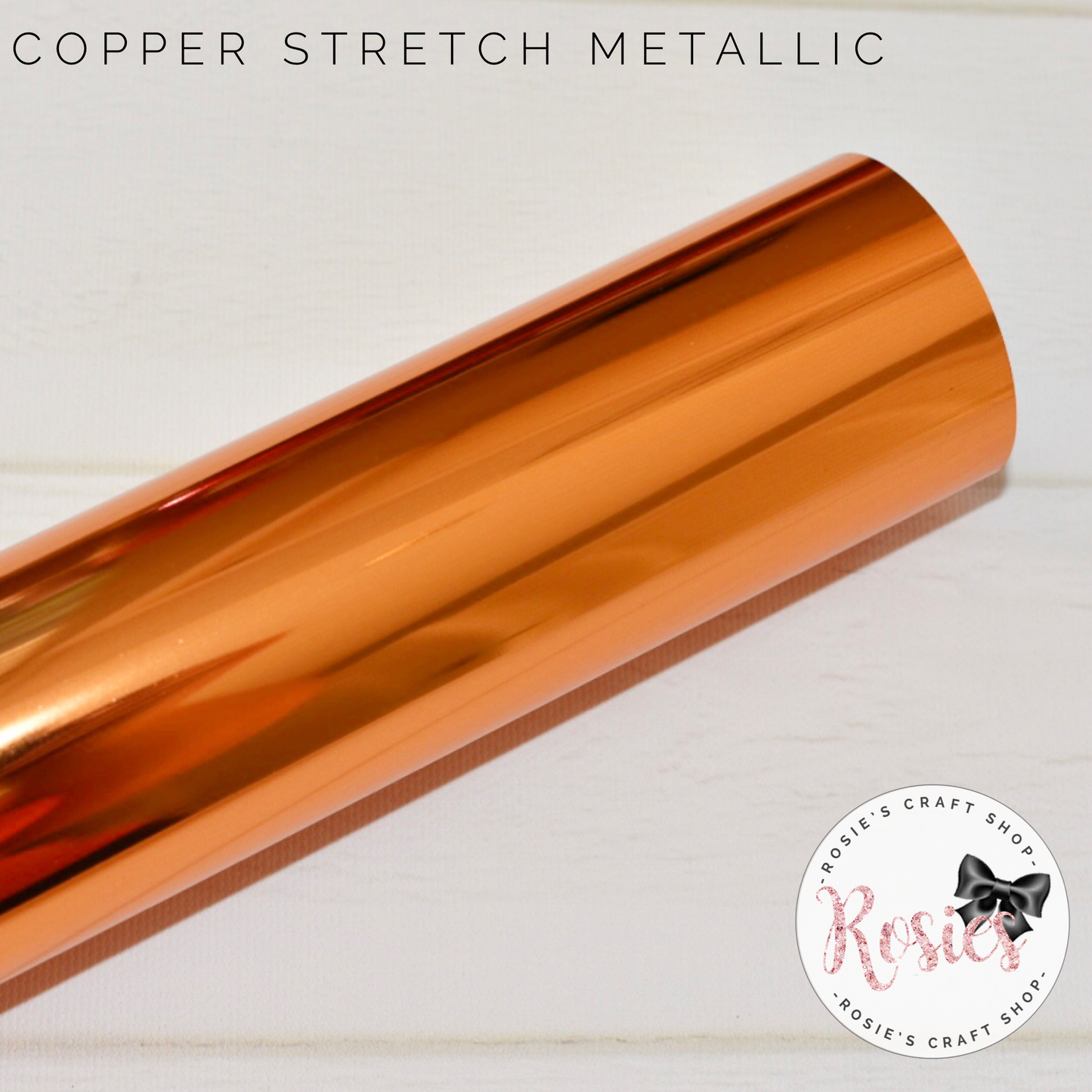 Copper Metallic Stretch Iron On Vinyl HTV - Rosie's Craft Shop Ltd