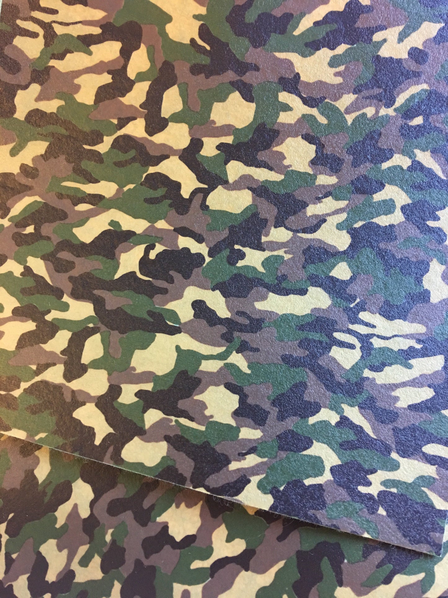 Black & Green Camo Print Stretch Iron On Vinyl HTV