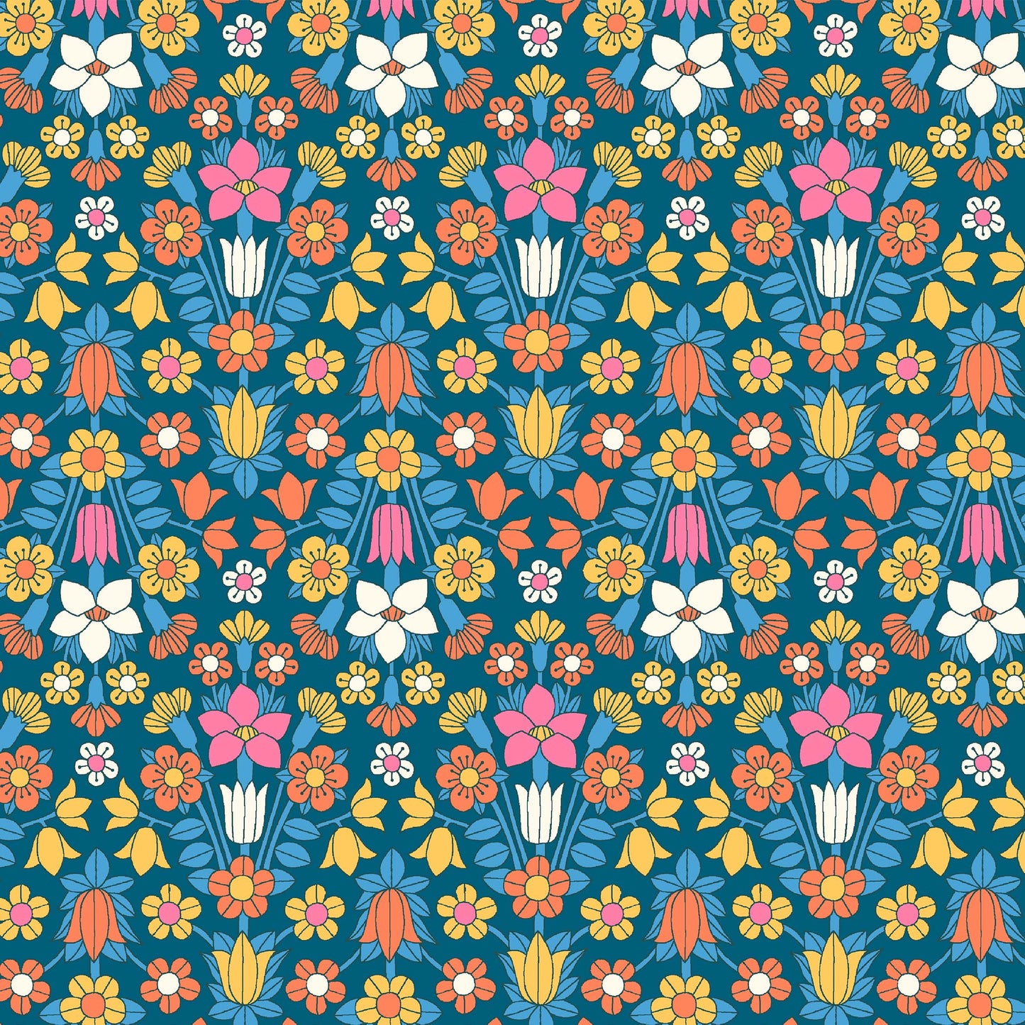 Hampstead Meadow Daisy Flower Multi - The Flower Show Midsummer Collection - Liberty Cotton Fabric ✂️ £10 pm *SALE