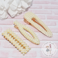 Gold & Pearl Coloured Large Hair Clips Pack of 10 - Check Description