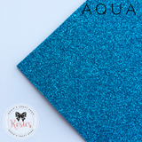 Aqua Glitter Iron On Vinyl HTV - Rosie's Craft Shop Ltd