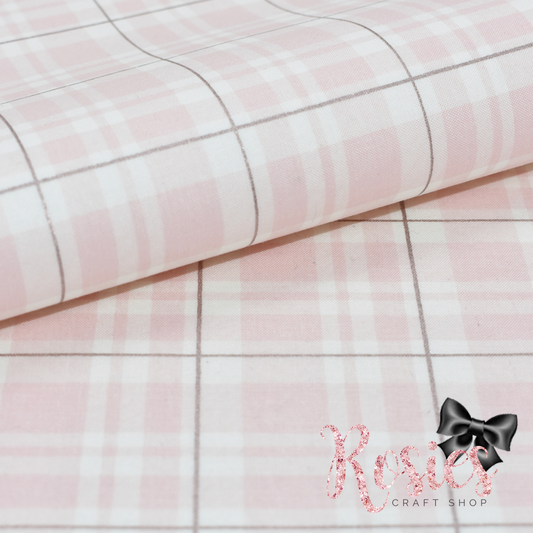 Pink Sparkle Metallic Tartan Designer Fabric Felt ✂️ *SALE*