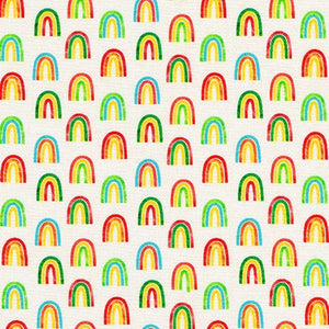 White Rainbows - Chilli Smiles - Robert Kaufman Cotton Fabric ✂️