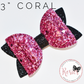 Coral Bow 3" / 7cm - Rosie's Craft Shop Ltd