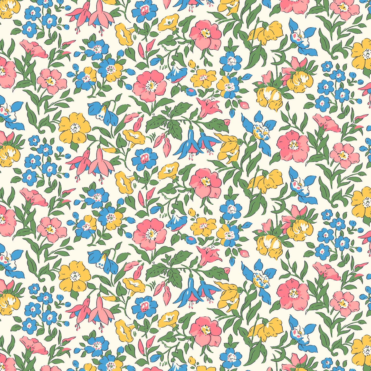 Pink Flowers Mamie - The Flower Show Midsummer Collection - Liberty Cotton Fabric ✂️ £10 pm *SALE*