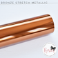 Bronze Metallic Stretch Iron On Vinyl HTV - Rosie's Craft Shop Ltd