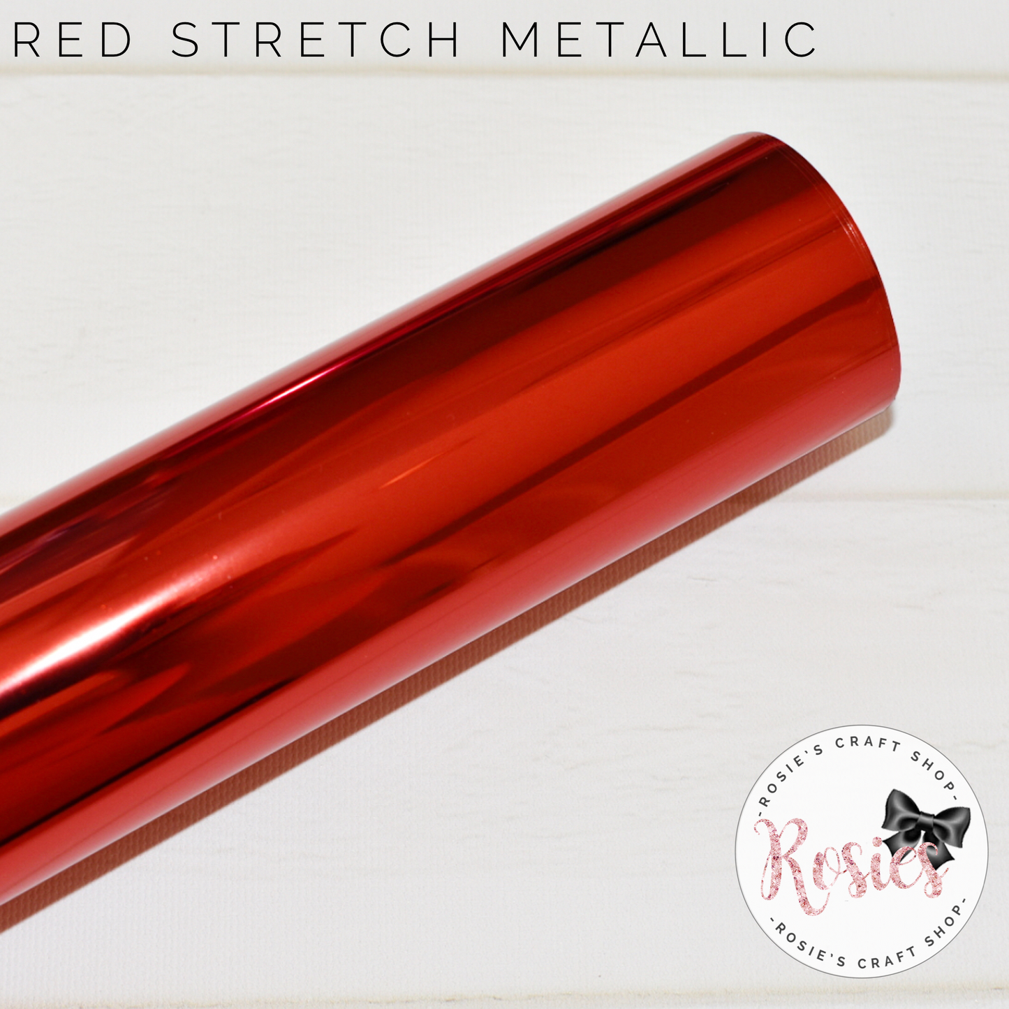 Red Metallic Stretch Iron On Vinyl HTV - Rosie's Craft Shop Ltd