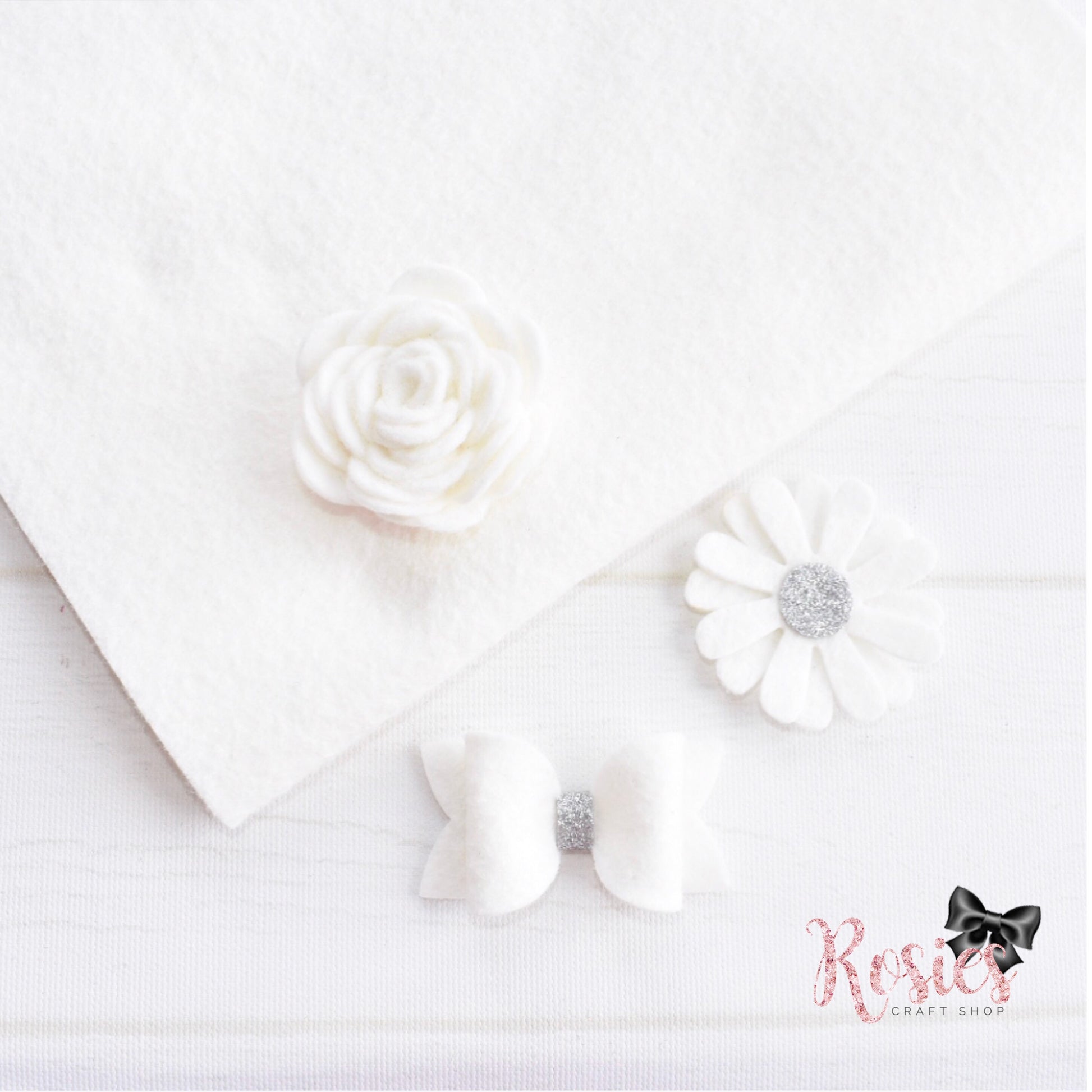 White Wool Blend Felt - Rosie's Craft Shop Ltd