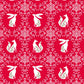 Animal Wreaths Metallic Red - Starlit Hollow - Dashwood Studio Cotton Fabric ✂️ £13 pm