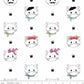Kitty Cat Faces White Sparkle - Chloe and Friends - Riley Blake Cotton Fabric ✂️ £10 pm *SALE*
