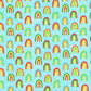 Blue Rainbows - Chilli Smiles - Robert Kaufman Cotton Fabric ✂️ £13 pm