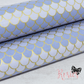 Periwinkle/Blue with Gold Mermaid Scales Designer Fabric Felt
