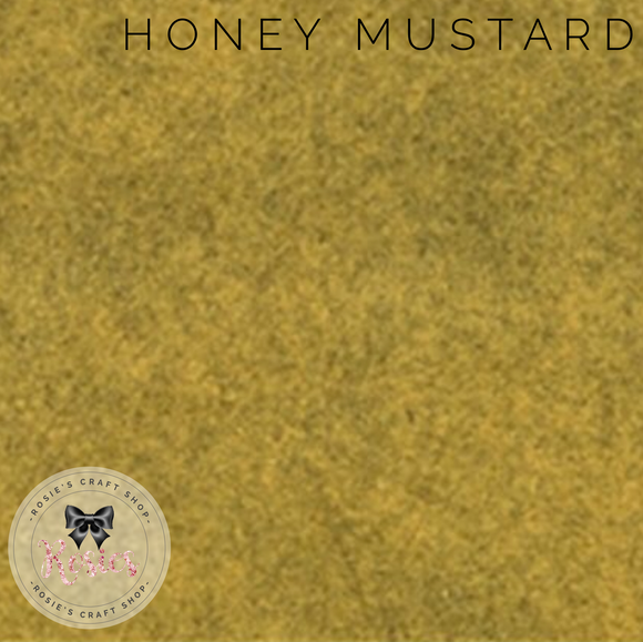 Honey Mustard Wool Blend Felt - Rosie's Craft Shop Ltd