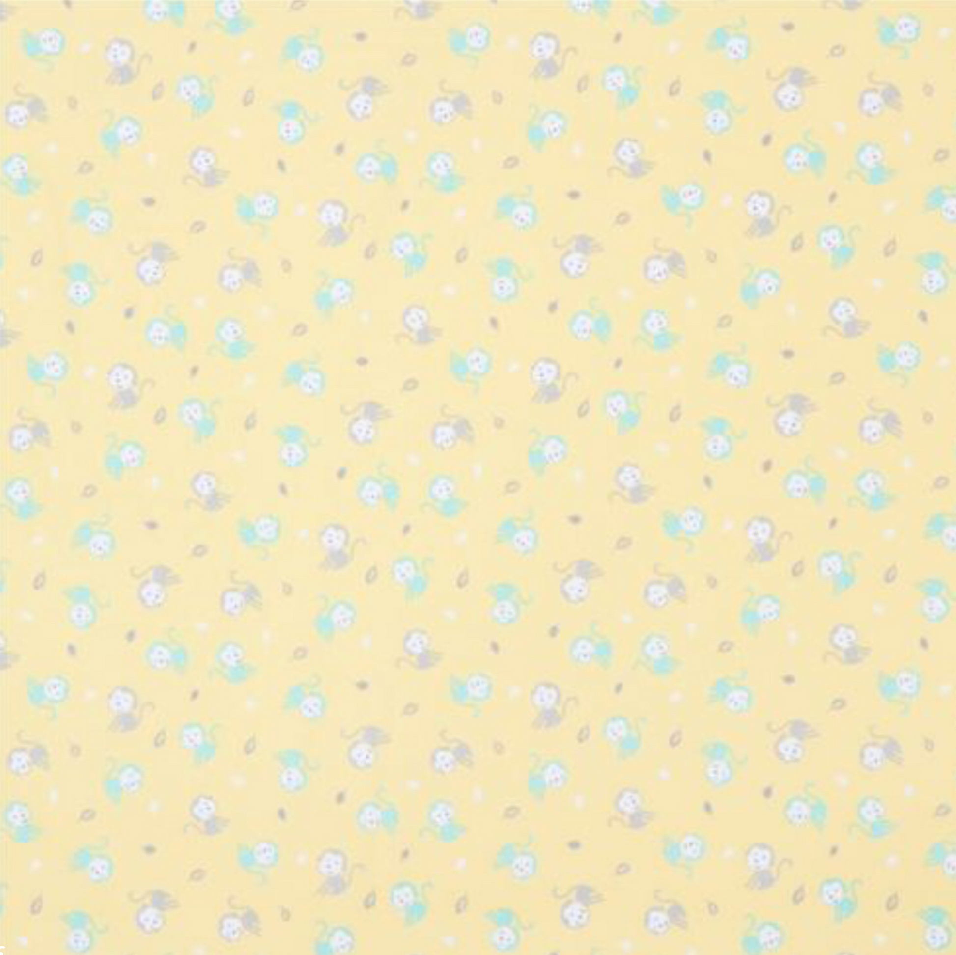 Yellow Monkey - Monkey Hangout By Robert Kaufman - 100% Cotton Flannel Fabric - Rosie's Craft Shop Ltd