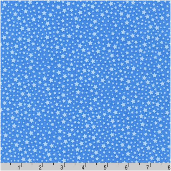 Blue Stars - Happy Little Unicorns By Robert Kaufman - 100% Cotton Fabric - Rosie's Craft Shop Ltd
