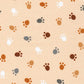 Natural Paw Prints - Whiskers and Tails - Robert Kaufman Cotton Fabric ✂️ £13 pm