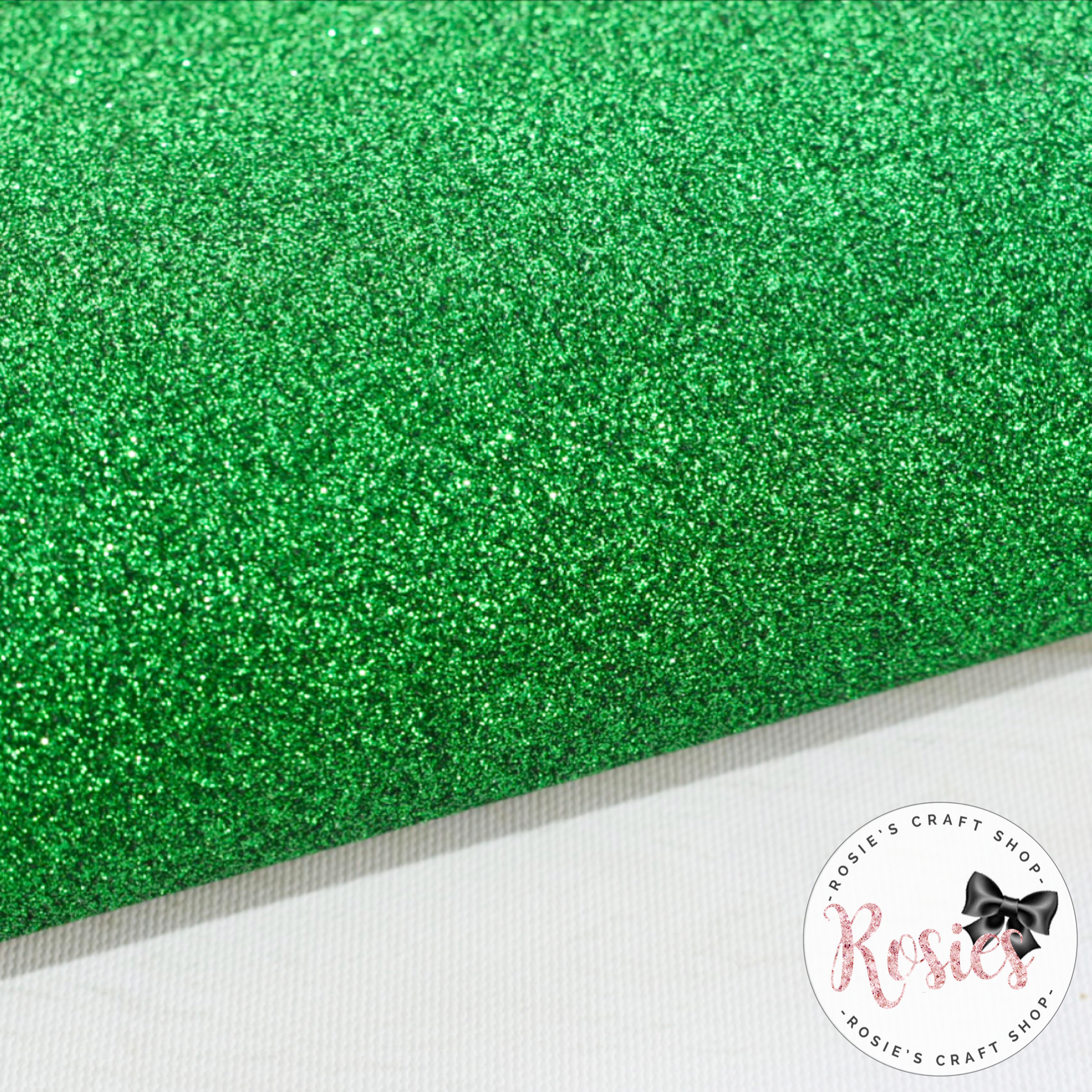 Green Premium Fine Glitter Topped Wool Felt - Rosie's Craft Shop Ltd