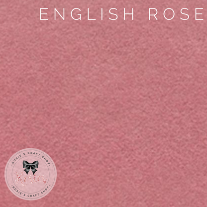 English Rose Wool Blend Felt - Rosie's Craft Shop Ltd